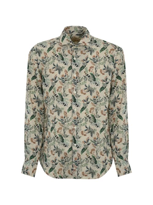 Camicia in lino con stampa floreale Xacus | 81512 722ML001